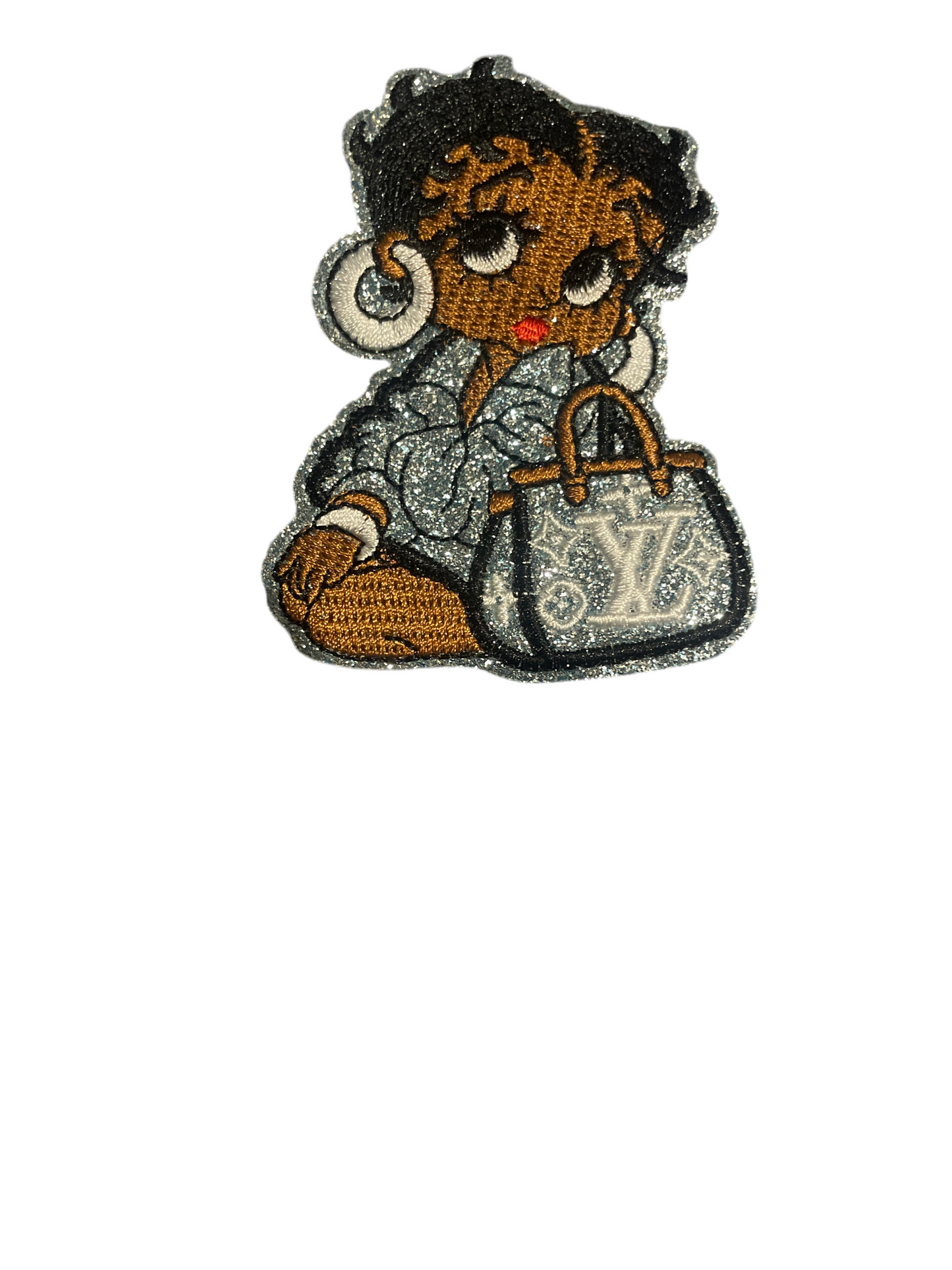 Shiny Lv lady with purse
