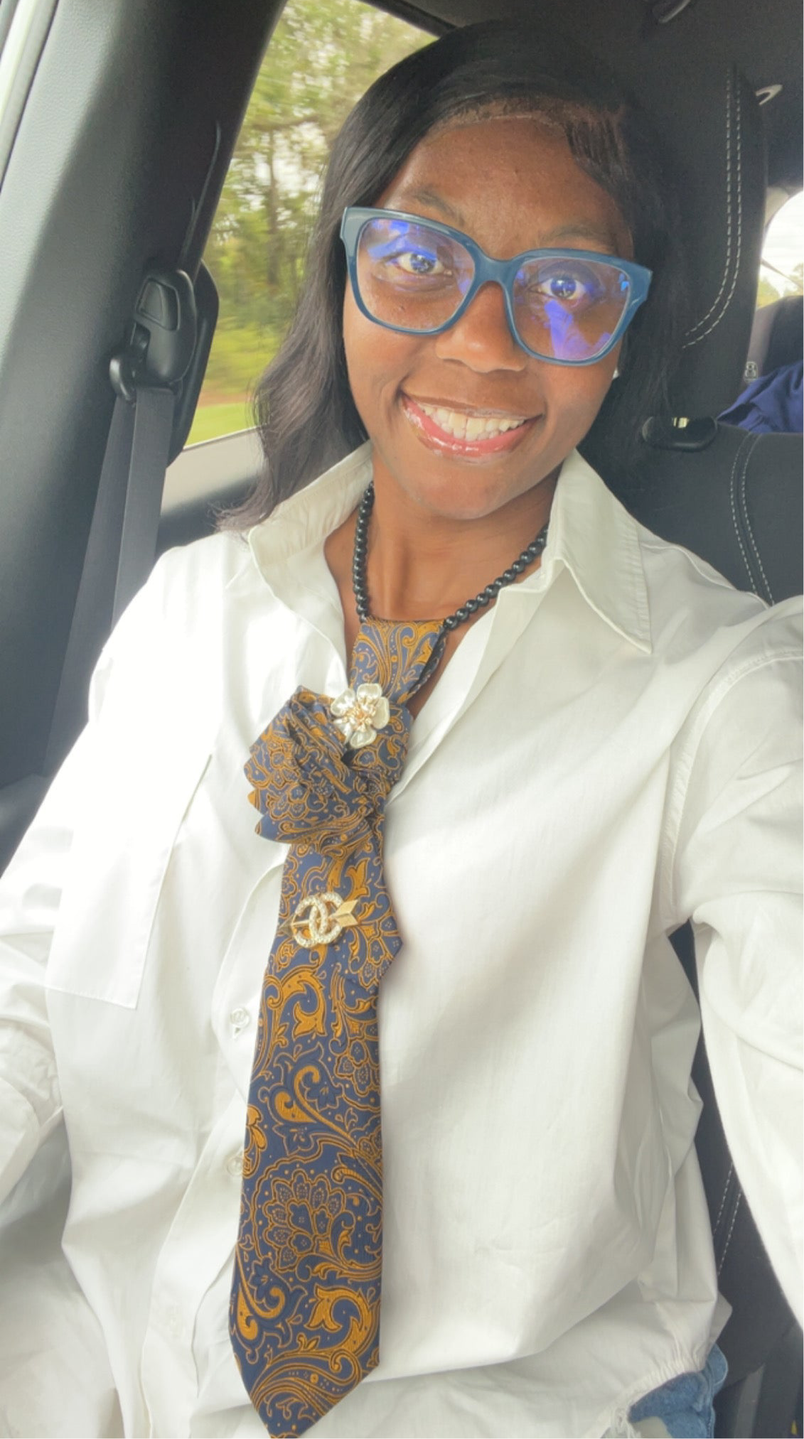 Stacked custom necktie