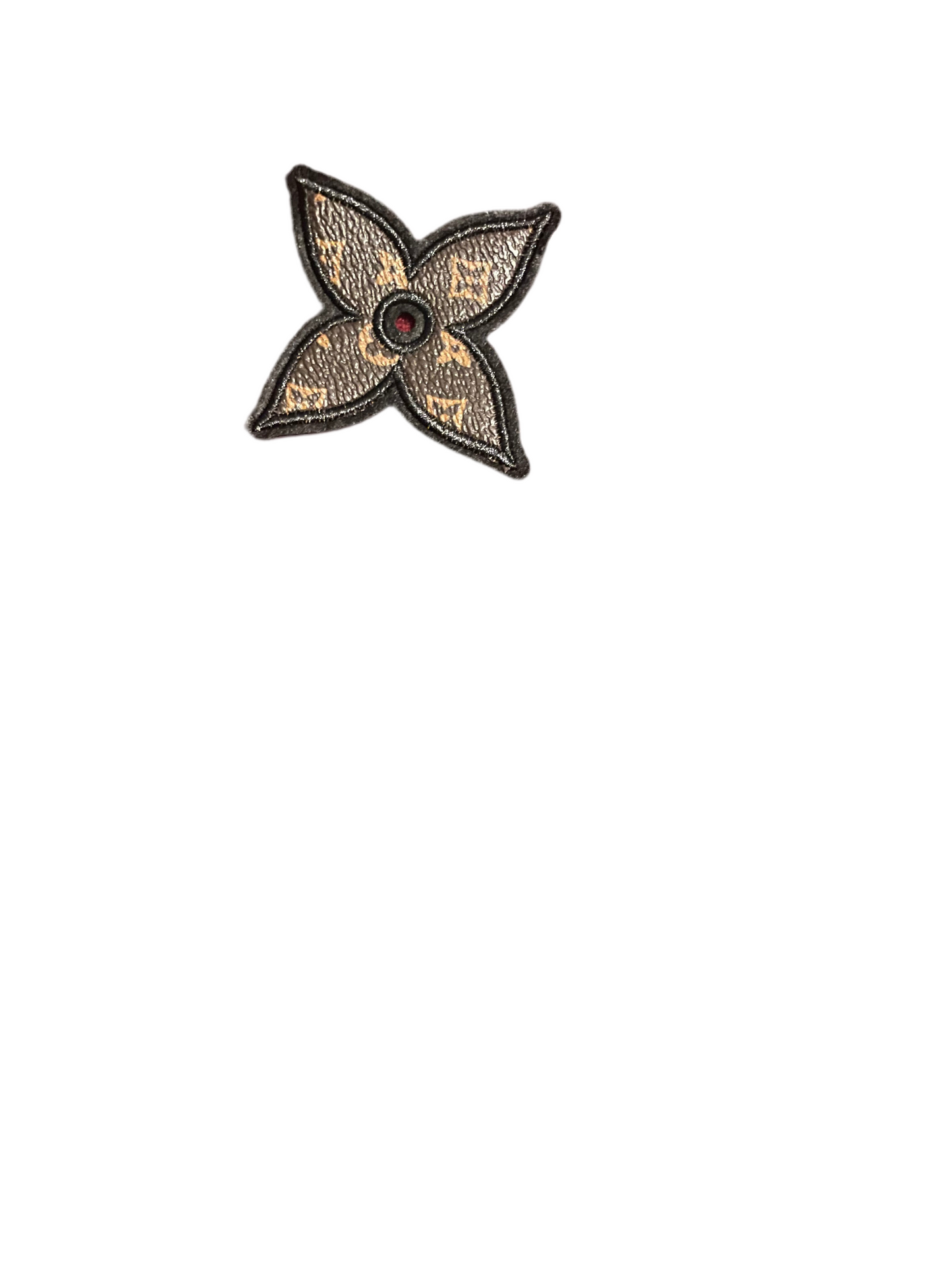 Faux leather shape patches