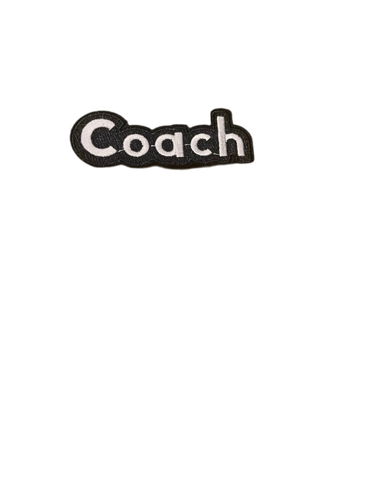Small black & white word patch