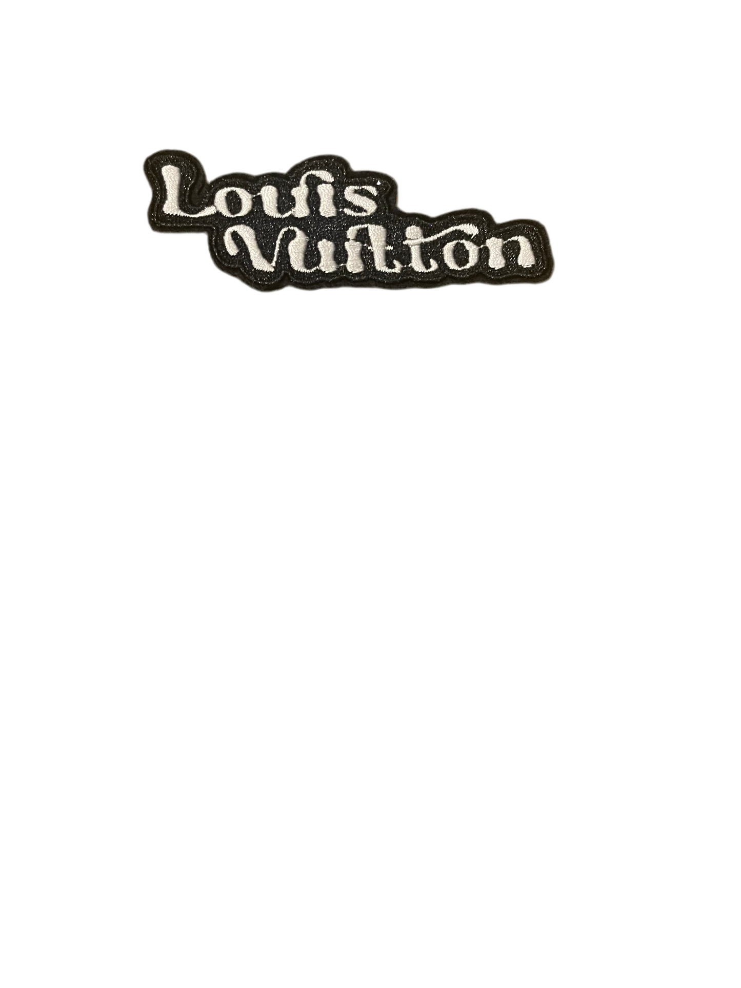 Small black & white word patch