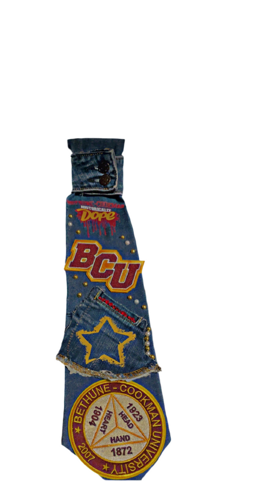 Denim HBCU junk tie