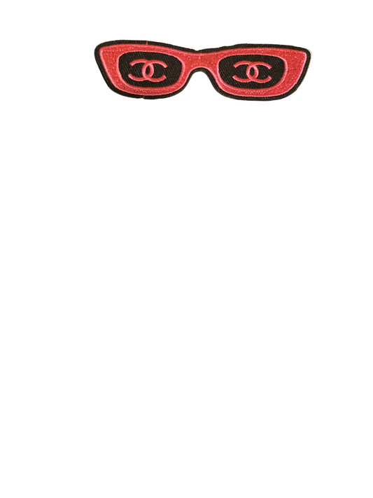 Cc pink glasses patch