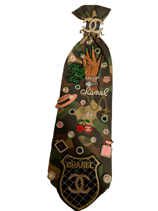 Camo cc necktie