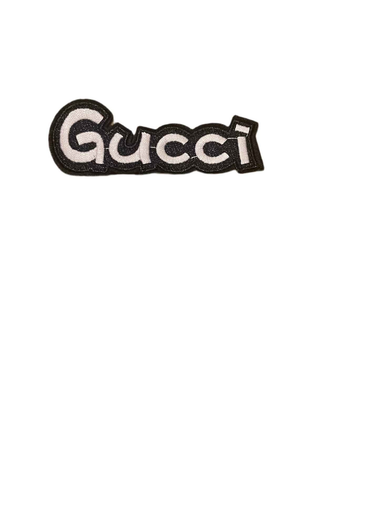 Small black & white word patch