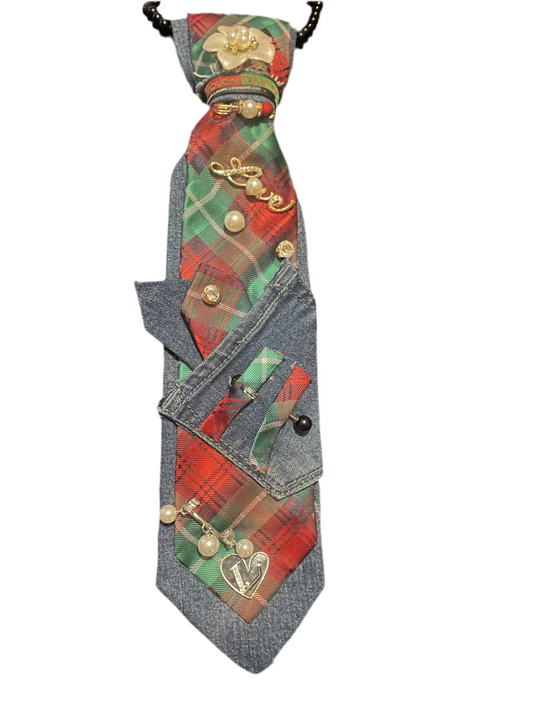 Plaid Junk Tie