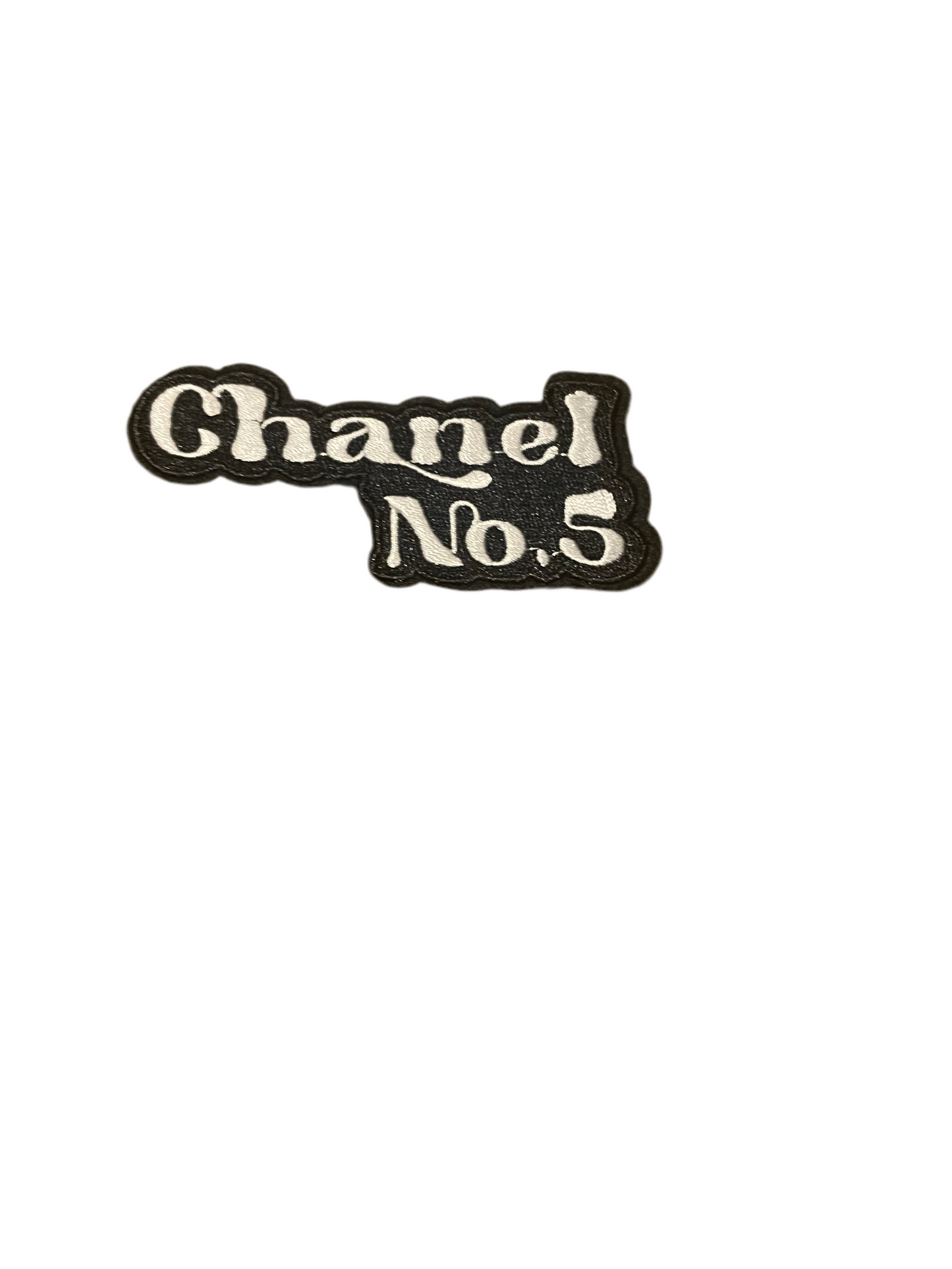 Small black & white word patch