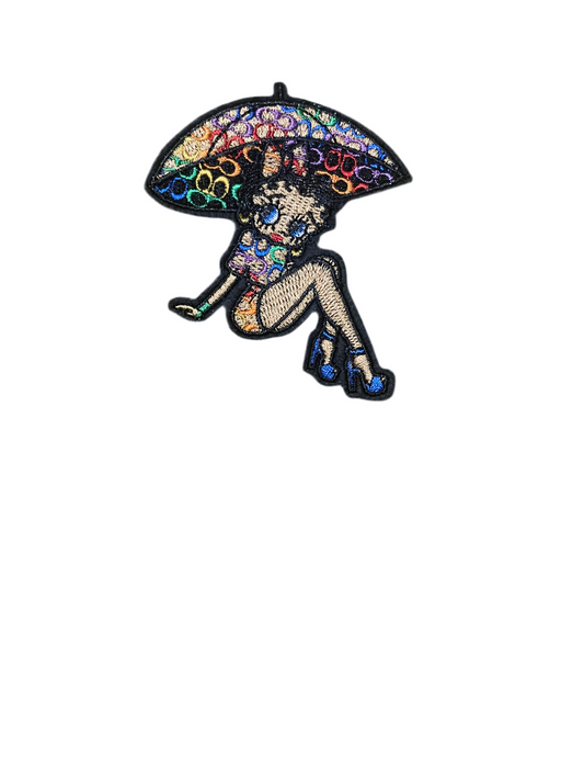 Color lady with umbrella