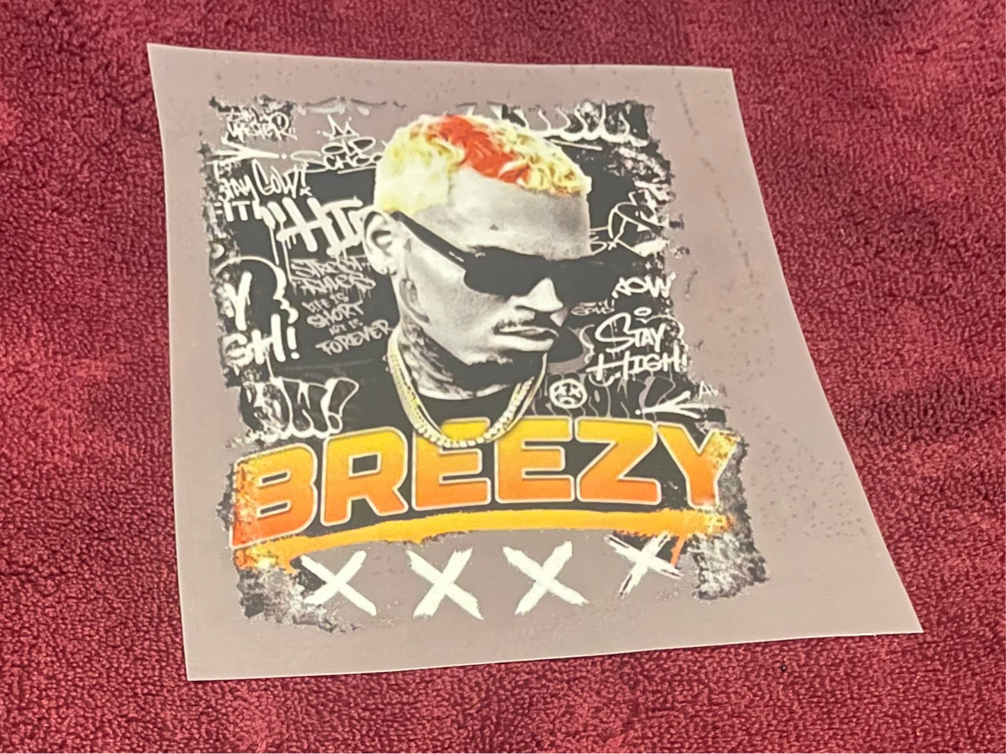 Chris Brown DTF small transfers